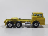 Vintage Yatming Ford F600 Cabover Semi Truck Tractor Rig Yellow Die Cast Toy Car Vehicle