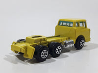 Vintage Yatming Ford F600 Cabover Semi Truck Tractor Rig Yellow Die Cast Toy Car Vehicle