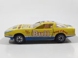 Yatming No. 1038 Chevrolet Corvette Bull King of Road Best Shot #38 Yellow Die Cast Toy Race Car Vehicle