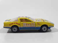 Yatming No. 1038 Chevrolet Corvette Bull King of Road Best Shot #38 Yellow Die Cast Toy Race Car Vehicle