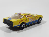 Yatming No. 1038 Chevrolet Corvette Bull King of Road Best Shot #38 Yellow Die Cast Toy Race Car Vehicle
