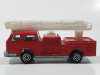 Vintage Majorette Pompier Fire Ladder Truck No. 207 Red 1/100 Scale Die Cast Toy Car Firefighting Rescue Emergency Vehicle