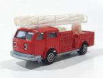 Vintage Majorette Pompier Fire Ladder Truck No. 207 Red 1/100 Scale Die Cast Toy Car Firefighting Rescue Emergency Vehicle