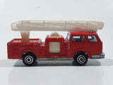 Vintage Majorette Pompier Fire Ladder Truck No. 207 Red 1/100 Scale Die Cast Toy Car Firefighting Rescue Emergency Vehicle