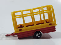 Vintage Majorette Lion Cage Trailer Red with Yellow Cage Die Cast Toy Car Vehicle Made in France