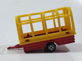 Vintage Majorette Lion Cage Trailer Red with Yellow Cage Die Cast Toy Car Vehicle Made in France
