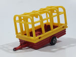 Vintage Majorette Lion Cage Trailer Red with Yellow Cage Die Cast Toy Car Vehicle Made in France