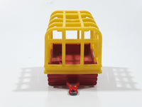 Vintage Majorette Lion Cage Trailer Red with Yellow Cage Die Cast Toy Car Vehicle Made in France