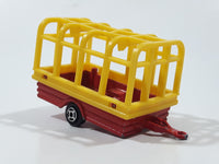 Vintage Majorette Lion Cage Trailer Red with Yellow Cage Die Cast Toy Car Vehicle Made in France