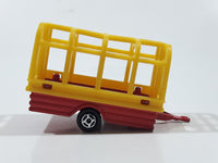 Vintage Majorette Lion Cage Trailer Red with Yellow Cage Die Cast Toy Car Vehicle Made in France