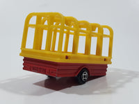 Vintage Majorette Lion Cage Trailer Red with Yellow Cage Die Cast Toy Car Vehicle Made in France
