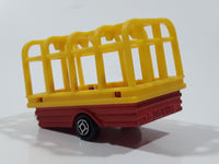 Vintage Majorette Lion Cage Trailer Red with Yellow Cage Die Cast Toy Car Vehicle Made in France