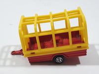 Vintage Majorette Lion Cage Trailer Red with Yellow Cage Die Cast Toy Car Vehicle Made in France