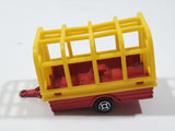 Vintage Majorette Lion Cage Trailer Red with Yellow Cage Die Cast Toy Car Vehicle Made in France