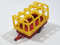 Vintage Majorette Lion Cage Trailer Red with Yellow Cage Die Cast Toy Car Vehicle Made in France