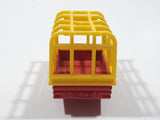 Vintage Majorette Lion Cage Trailer Red with Yellow Cage Die Cast Toy Car Vehicle Made in France