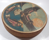 Clarence A. Wells Port Simpson, B.C. Aboriginal Art Eagle and Salmon Deer Hide Rimmed Drum Print