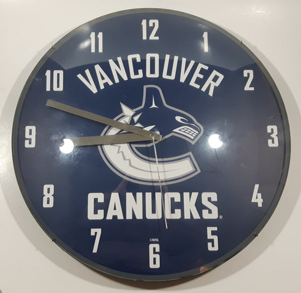 Vancouver Canucks NHL Ice Hockey 14" Round Dome Wall Clock