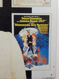Vintage 1988 James Bond 007 Series Sean Connery Actor White 11" x 16" Tin Metal Sign