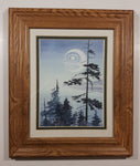 Sue Coleman "The Moon" Painting 11 3/8 x 13 3/8" Wood Framed 6" x 8" Aboriginal Art Print