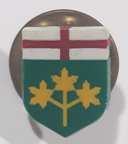 Ontario Canada Provincial Coat of Arms Crest Plastic Lapel Pin