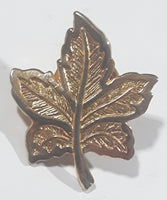 Embossed Maple Leaf 7/8" x 1 1/8" Gold Tone Metal Lapel Pin