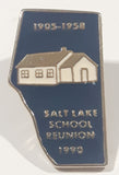 1990 Salt Lake School Reunion 1905-1958 Alberta Shaped 1/2" x 7/8" Enamel Metal Lapel Pin
