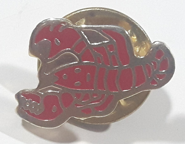 Small Red Lobster Shaped 1/2" x 5/8" Enamel Metal Lapel Pin