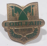 Equi-Fair 10 Years Horse Head and Laurel Branch Themed 1" x 1" Enamel Metal Lapel Pin