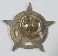 Tops Star Badge 1" x 1" Gold Tone Metal Lapel Pin