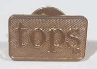 Tops 1/2" x 7/8" Gold Tone Metal Lapel Pin