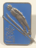 1988 Calgary Winter Olympics Ski Jumping 3/4" x 1" Enamel Metal Lapel Pin