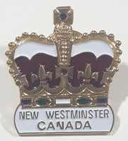 New Westminster, B.C. Canada Crown Jewels 7/8" x 1" Enamel Metal Lapel Pin