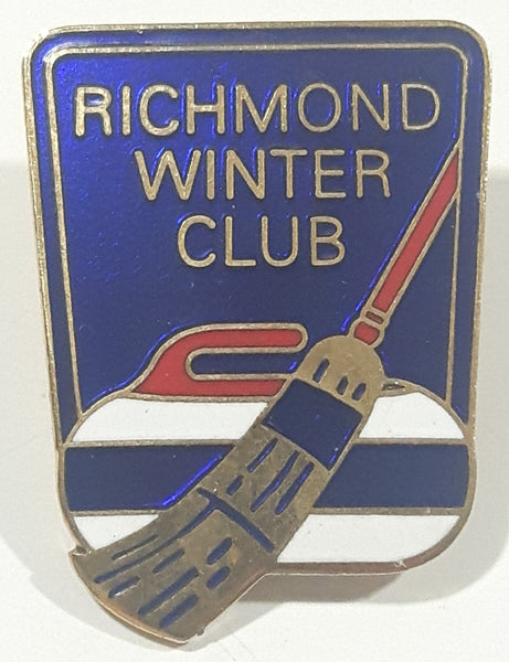 Richmond Winter Club Curling 1" x 1 1/4" Enamel Metal Lapel Pin