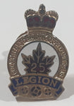 Royal Canadian Legion Brand 25 Vernon B.C. 1/2" x 3/4" Enamel Metal Lapel Pin
