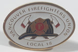 Vancouver Firefighters Union Local 18 Oval Shaped 3/4" x 1" Enamel Metal Lapel Pin