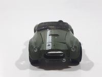 2008 Hot Wheels TEAM: Engine Revealers Shelby Cobra 427 S/C Matte Olive Army Green Die Cast Toy Car Vehicle with Opening Hood