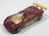 2008 Hot Wheels Top Speed GT Prototype 12 Metalflake Red Die Cast Toy Car Vehicle