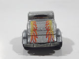 1995 Hot Wheels 3-Window '34 Silver Die Cast Toy Car Hot Rod Vehicle