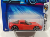 2004 Hot Wheels First Editions Corvette C6 Enamel Bright Red Die Cast Toy Car Vehicle New In Package