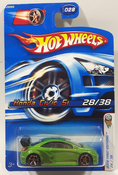 2006 Hot Wheels First Editions Honda Civic Si Metallic Mint Green Die Cast Toy Car Vehicle New in Package