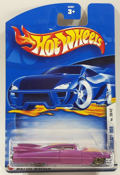 2002 Hot Wheels First Editions 1959 Cadillac Metallic Pink Die Cast Toy Car Vehicle New in Package