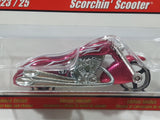 2005 Hot Wheels Classics Series 1 Scorchin' Scooter Spectraflame Pink Die Cast Toy Motor Cycle New in Package