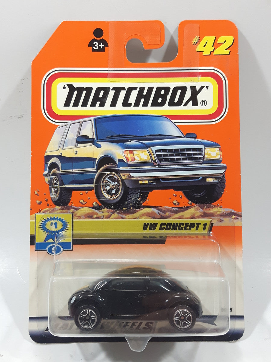 2000 Matchbox 1-100: Show Cars VW Concept 1 Black Die Cast Toy Car Veh ...