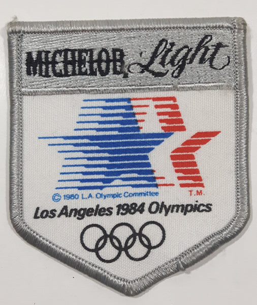 Vintage 1984 Los Angeles Olympics Michelob Light Beer 3" x 3 3/8" Fabric Patch Badge