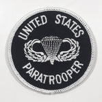 United States Paratrooper Black Round 3" Fabric Military Insignia Patch Badge
