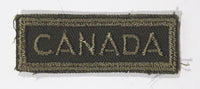 Canada Army Green Bar Shaped 3/4" x 2 1/4" Fabric Military Insignia Patch Badge