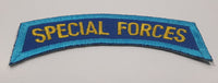 US Army Special Forces Blue Light Blue and Yellow 1 1/4" x 3 1//4" Fabric Military Insignia Patch Badge