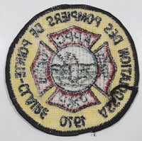 1970 Association Des Pompiers De Pointe-Claire APPC Firefighters 3 1/2" Fabric Military Insignia Patch Badge Montreal Quebec