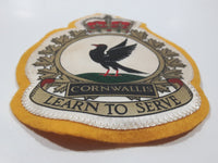 Rare Cornwallis Learn To Serve 4 7/8" x 6 1/8" Fabric Military Insignia Patch Badge
